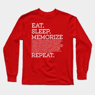 Cycle 1 Eat Sleep Memorize Repeat Memory Master Long Sleeve T-Shirt